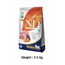 Farmina ND Mini Adult Dog Food Pumpkin Lamb And Blueberry Grain Free 2.5 Kg